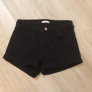 Black mini shorts
